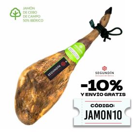 Jamón de Cebo de Campo Ibérico 50% raza Ibérica Segundín